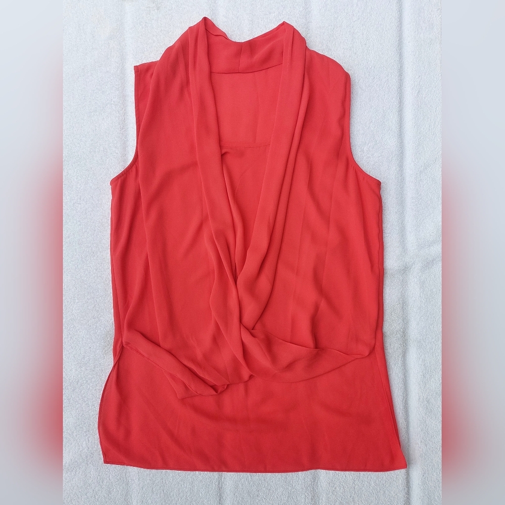 Red Drape Blouse